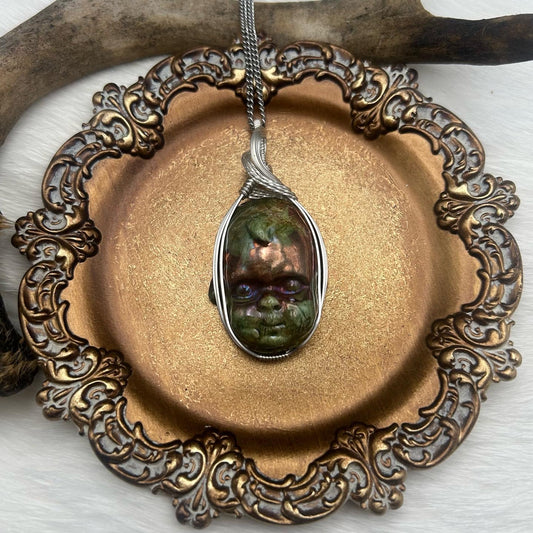 Sterling Silver Baby Doll Head Pendant